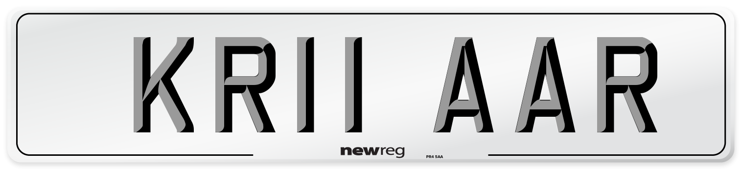 KR11 AAR Number Plate from New Reg